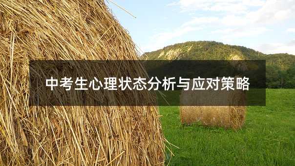 中考生心理状态分析与应对策略