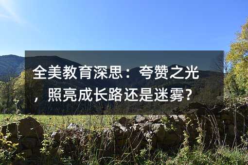 全美教育深思：夸赞之光，照亮成长路还是迷雾？