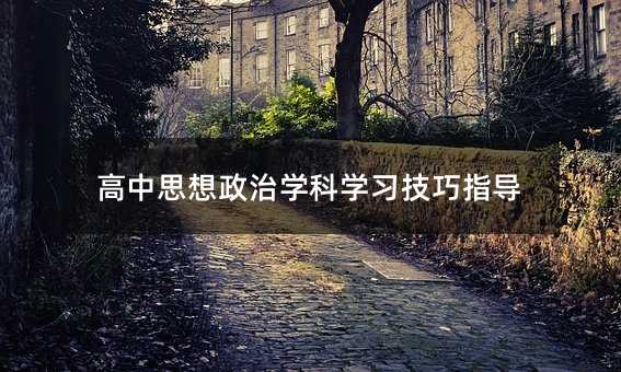 高中思想政治学科学习技巧指导