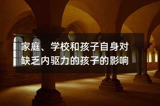 家庭、学校和孩子自身对缺乏内驱力的孩子的影响