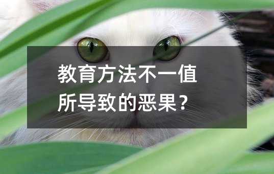 教育方法不一值所导致的恶果？