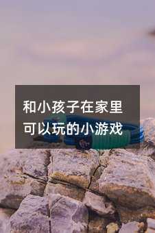 和小孩子在家里可以玩的小游戏