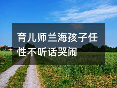 育儿师兰海孩子任性不听话哭闹